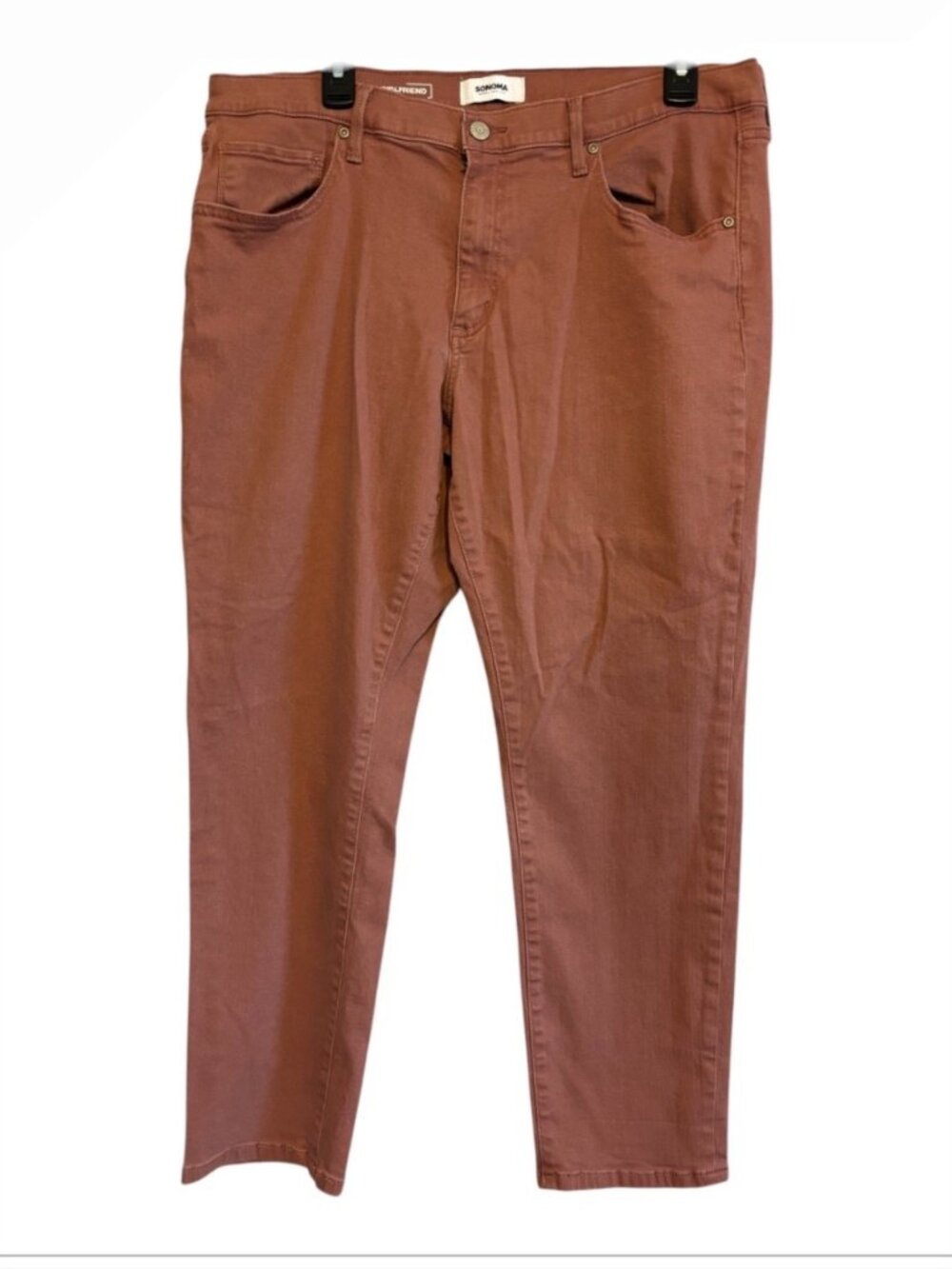 Sonoma Goods For Life Girlfriend Rose Pink Colored Crop Denim Pants Size 14-16